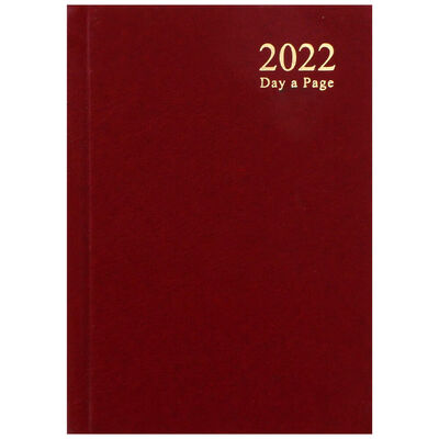 A6 Red 2022 Day a Page Diary image number 1