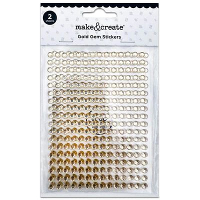 Gold Gem Stickers: Pack of 2 Sheets image number 1