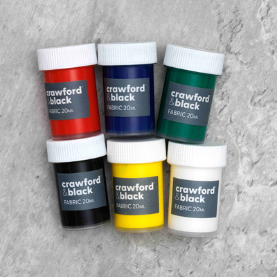 Crawford & Black 6 Fabric Paints Set image number 2