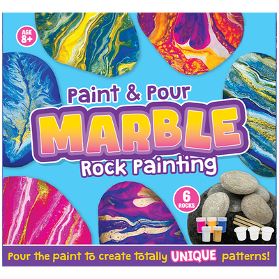 Paint & Pour Marble Rock Painting image number 1