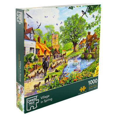 Village in Spring 1000 Piece Jigsaw Puzzle image number 1