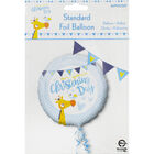 18 Inch Blue Christening Day Foil Helium Balloon image number 2