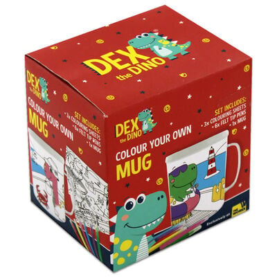 Colour Your Own Dex the Dino & Flo the Dino Mug image number 1