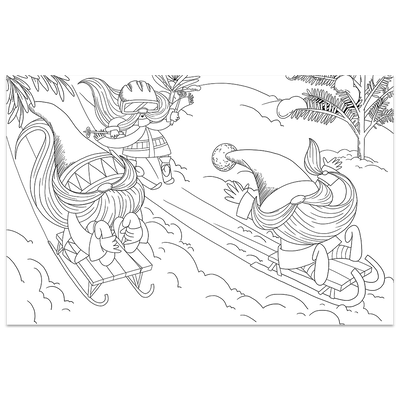 Gnomes at Christmas Colouring Book image number 4