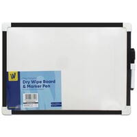 Works Essentials Dry Wipe Board & Marker Pen