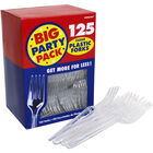 Clear Plastic Forks - 125 Pack image number 3