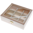 Wooden Beaded Jewellery Box with Clasp: 18 x 16 x 5cm image number 3