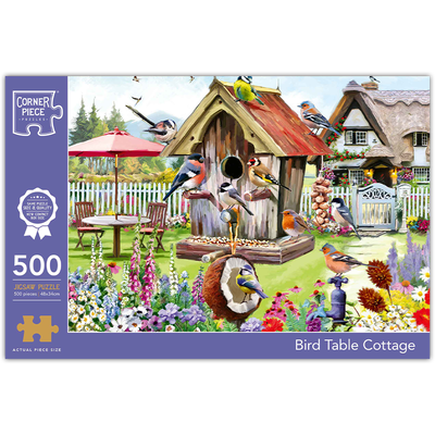 Bird Table Cottage 500 Piece Jigsaw Puzzle From 7.00 GBP | The Works