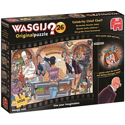 Wasgij Original 26 Celebrity Chief Chef 1000 Piece Jigsaw Puzzle image number 1
