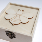 Wooden Bee Box with Clasp 11.5 x 11.5 x 6.5cm image number 4
