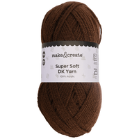 DK Acrylic Yarn: Chocolate 100g