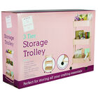 Pink 3 Tier Storage Trolley image number 1