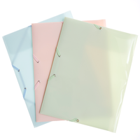 Pastel A4 Elasticated Folders: Pack of 3