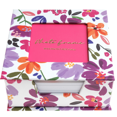 Flowers Small Memo Block with Photo Frame image number 1