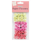 Pink and Cream Paper Flowers - 36 Pack image number 1