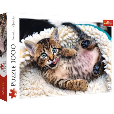 Cheerful Kitten 1000 Piece Jigsaw Puzzle image number 1