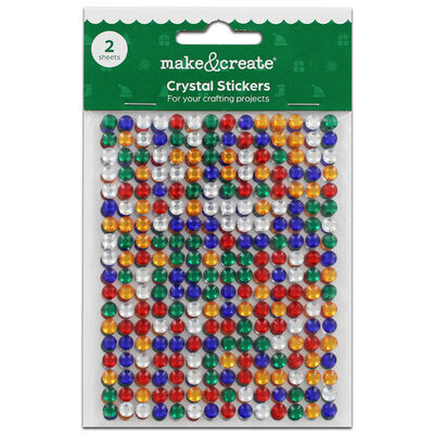 Adhesive Festive Crystal Gem Stickers image number 1