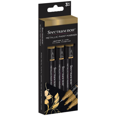 Spectrum Noir Liquid Gold Metallic Paint Marker: Pack of 3 image number 1