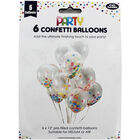 Assorted Confetti Balloons - 6 Pack image number 1