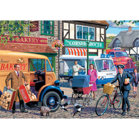 Vintage Village Shops 1000 Piece Jigsaw Puzzle