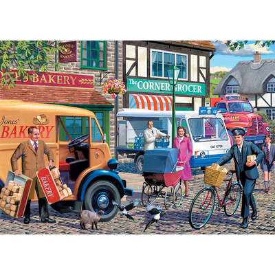 Vintage Village Shops 1000 Piece Jigsaw Puzzle image number 2