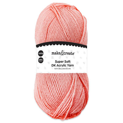 DK Acrylic Yarn: Dusky Pink 100g image number 1