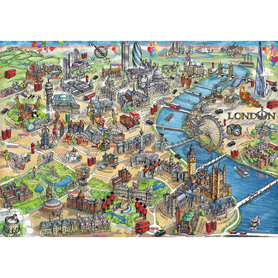 London Map 1000 Piece Jigsaw Puzzle image number 2