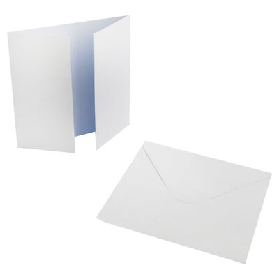 10 White Tri Fold Blank Cards - 6 x 6 Inches image number 3