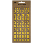 Gold Number Stickers: Pack of 61 image number 1