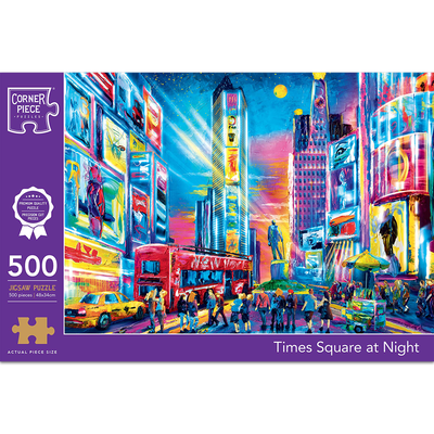Times Square at Night 500 Piece Jigsaw Puzzle image number 1