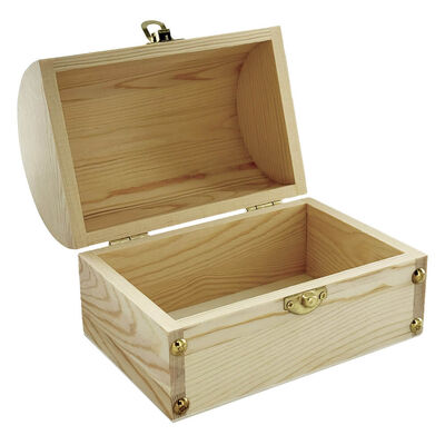 Wooden Chest with Metal Clasp image number 2