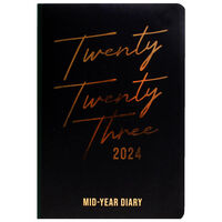 B5 Scribblicious Black 2023-2024 Day a Page Academic Diary