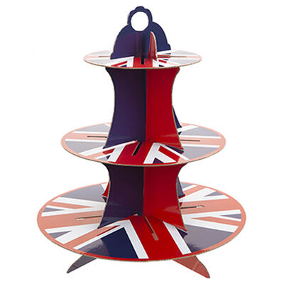 Union Jack Three Tier Cupcake Stand image number 1