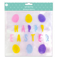Easter Window Gel Stickers: Happy Easter, Eggs