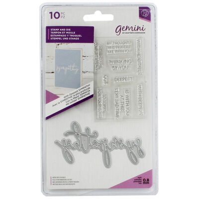 Gemini Stamp and Metal Die Set - With Deepest Sympathy image number 1