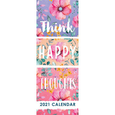 2021 Slim Calendar: Think Happy Thoughts image number 1