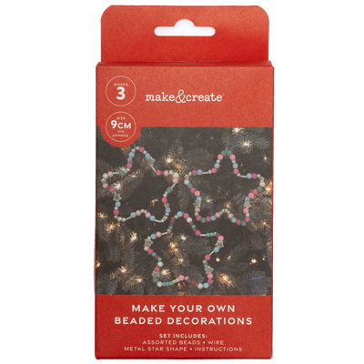 Colourful Beaded Star Wreath Kit image number 1