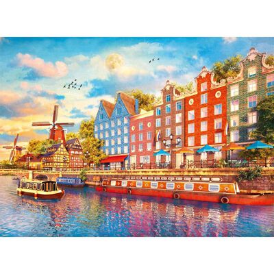 Canal Barge 500 Piece Jigsaw Puzzle image number 2