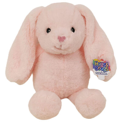 PlayWorks Hugs & Snugs Plush Toy: Pink Bunny image number 1