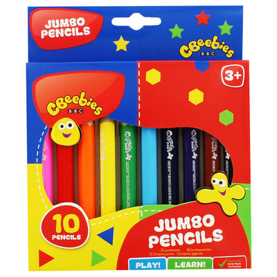 CBeebies Jumbo Pencils - 10 Pack image number 1