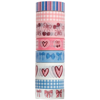 Cherry Love Washi Tape: Pack of 8 image number 1