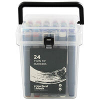 Crawford & Black Dual Tip Coloured Markers: Pack of 24