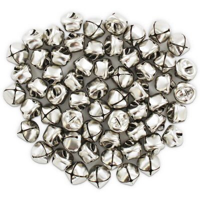Silver Metal Jingle Bells: Pack of 48 image number 1