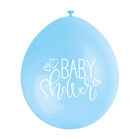 Blue White Baby Shower Latex Balloons - 10 Pack image number 2
