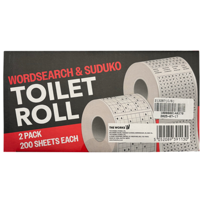Wordsearch & Suduko Toilet Roll: Pack of 2 image number 3