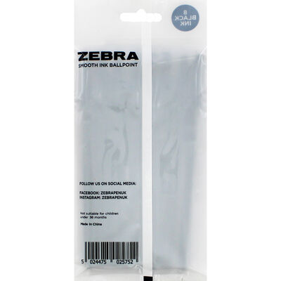Zebra Smooth Black Ink Ballpoint Pens - 8 Pack image number 2
