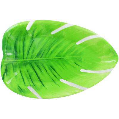 Tropical Leaf Plastic Platter Plate image number 1