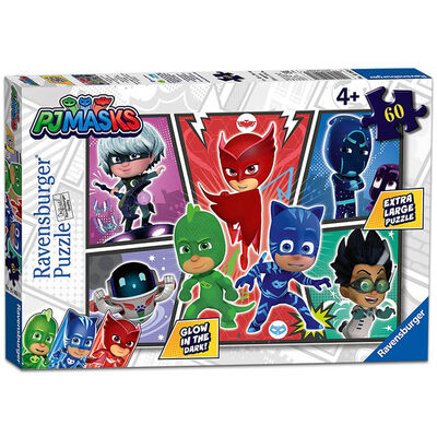 PJ Masks Glow in the Dark 60 Piece Jigsaw Puzzle image number 1