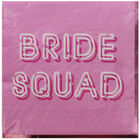 Pink Bride Squad Paper Napkins - 16 Pack image number 1