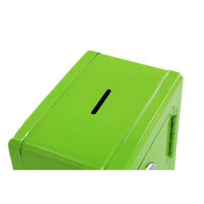 Green Metal Safe Money Box image number 2